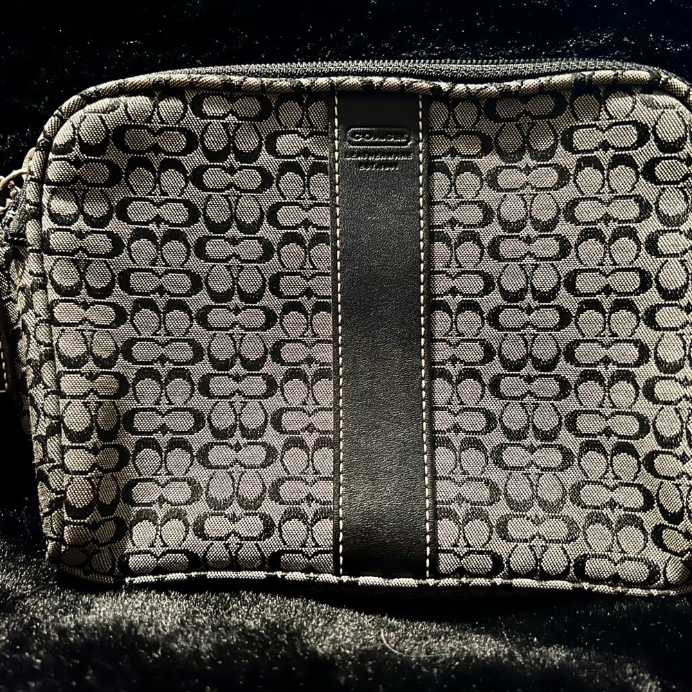 Coach Monogram Black and Gray Crossbody